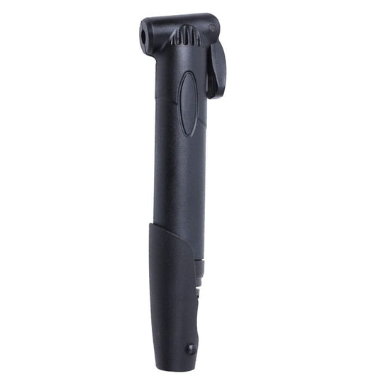 Portable Black Compact Bike Air Pump with Flexible Hose for Tires, Sports , and Inflatable Gear