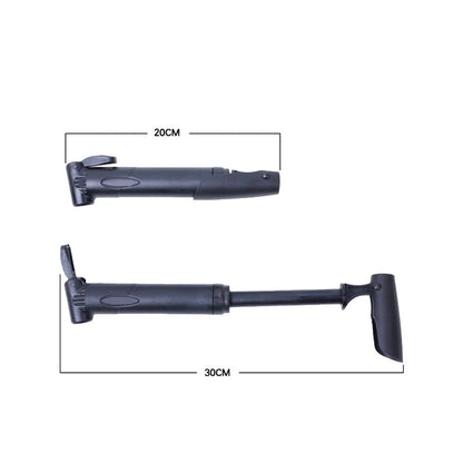Portable Black Compact Bike Air Pump with Flexible Hose for Tires, Sports , and Inflatable Gear