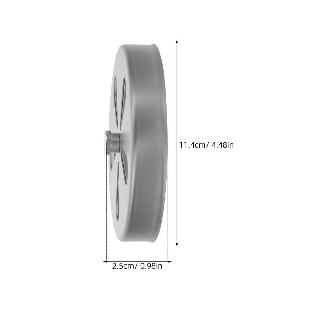 Plated Silver Iron Stove Pipe Flue Hole Cover for Home Heating Systems with Adjustable Airflow Control