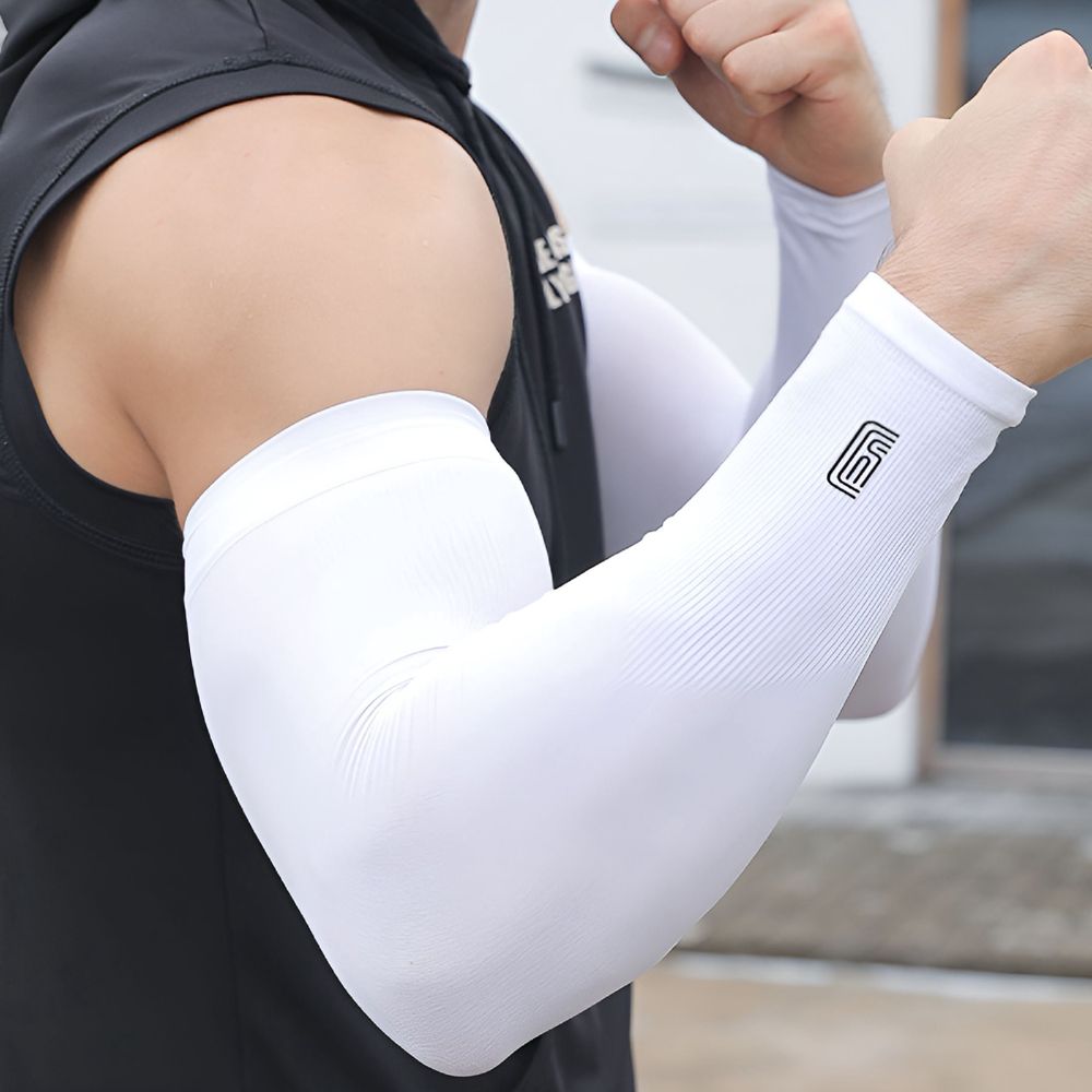 4 Pairs Plus Size Arm Sleeves UV Sun Protection Cooling Ice Silk Oversized Compression Sleeve Cover for Women
