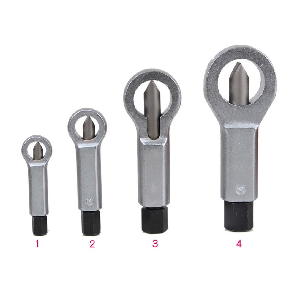Durable Metal Nut Crusher Tool, Plated Silver, High Torque for Rusted Nuts