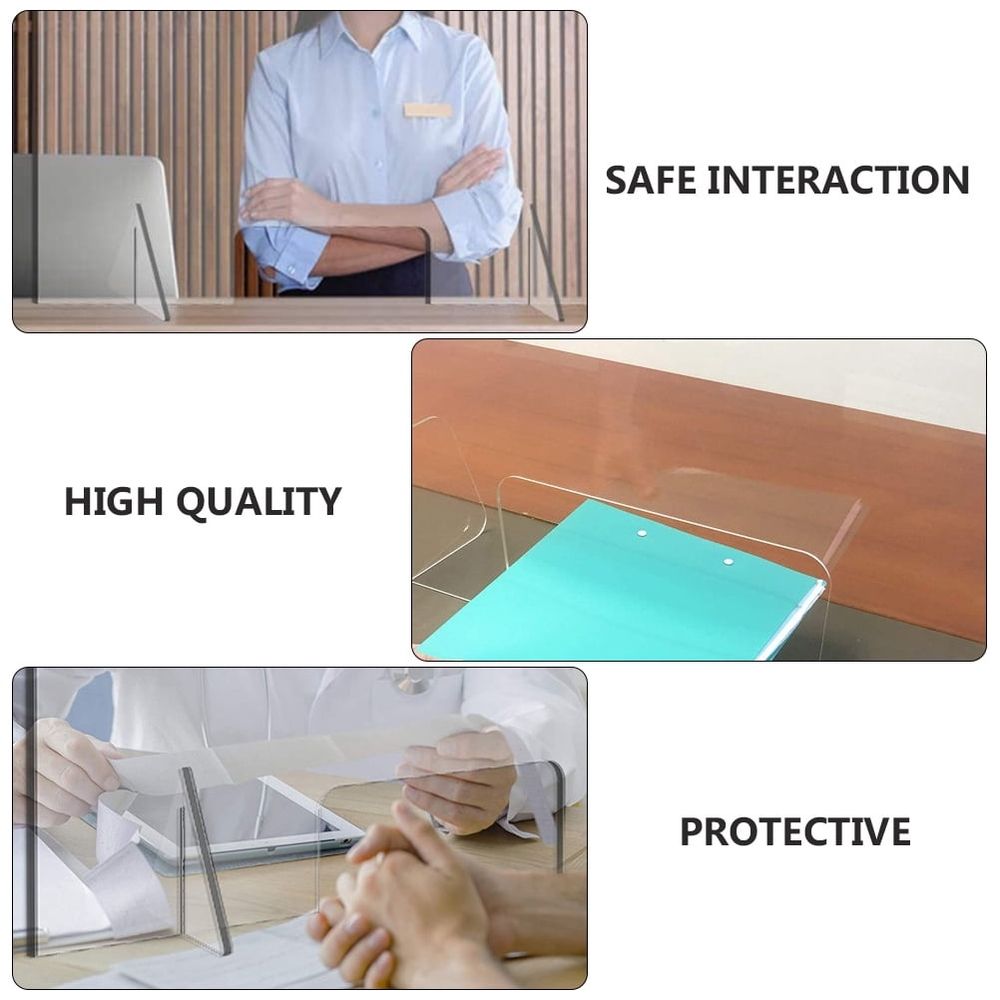 Clear Sneeze Guard Board for Countertop Protective Shield for Safe Interaction