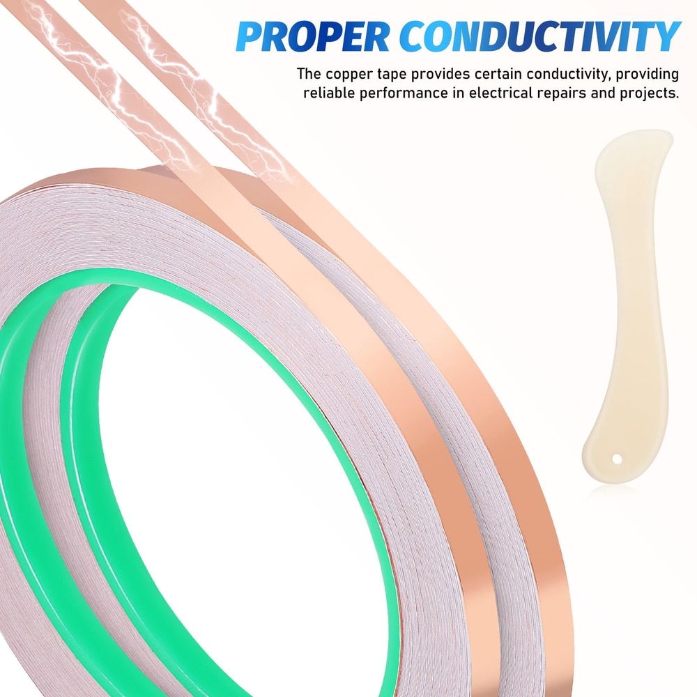 Copper Foil Tape Multi Conductive for Guitar Shielding and Crafting 1Set