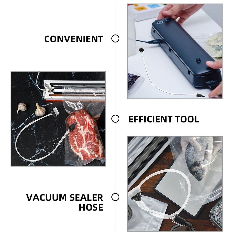 3Pcs Vacuum Sealer Hose Attachment Kit Black for Food Vacuum Sealer Machines At Home
