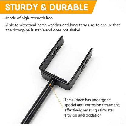 Rainwater Downpipe Support - Heavy duty Adjustable Size, Anti rust Anchor for Pipe Support, Easy to Install (4-piece Set)
