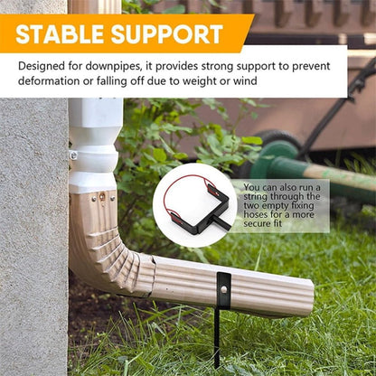 Rainwater Downpipe Support - Heavy duty Adjustable Size, Anti rust Anchor for Pipe Support, Easy to Install (4-piece Set)