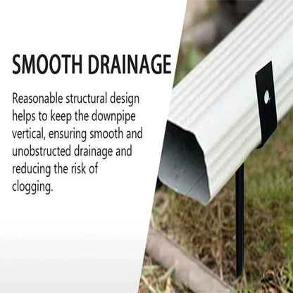 Rainwater Downpipe Support - Heavy duty Adjustable Size, Anti rust Anchor for Pipe Support, Easy to Install (4-piece Set)