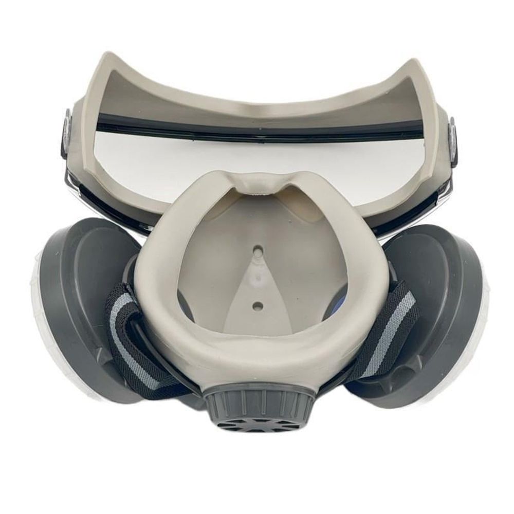 Full Face Respirator Mask with Wide View Lens for Painting Spraying Woodworking Chemical Protection Anti Fog Anti Toxic Safety Gear
