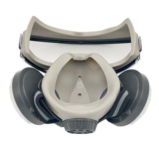 Full Face Respirator Mask with Wide View Lens for Painting Spraying Woodworking Chemical Protection Anti Fog Anti Toxic Safety Gear