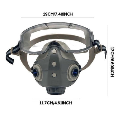Full Face Respirator Mask with Wide View Lens for Painting Spraying Woodworking Chemical Protection Anti Fog Anti Toxic Safety Gear
