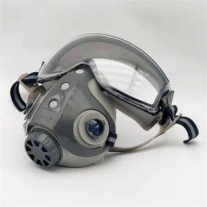 Full Face Respirator Mask with Wide View Lens for Painting Spraying Woodworking Chemical Protection Anti Fog Anti Toxic Safety Gear