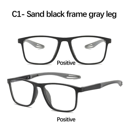 Sport Intelligent Photochromic Bifocal Reading Glasses Multi Focus Blue Light Blocking Presbyopia Glasses with Nose Pads for Men Women