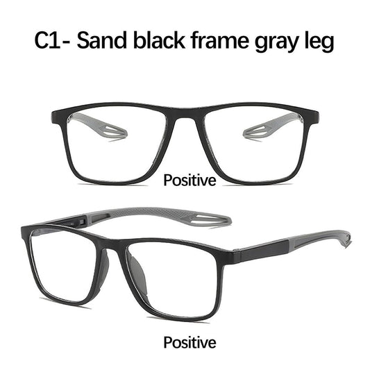 Sport Intelligent Photochromic Bifocal Reading Glasses Multi Focus Blue Light Blocking Presbyopia Glasses with Nose Pads for Men Women