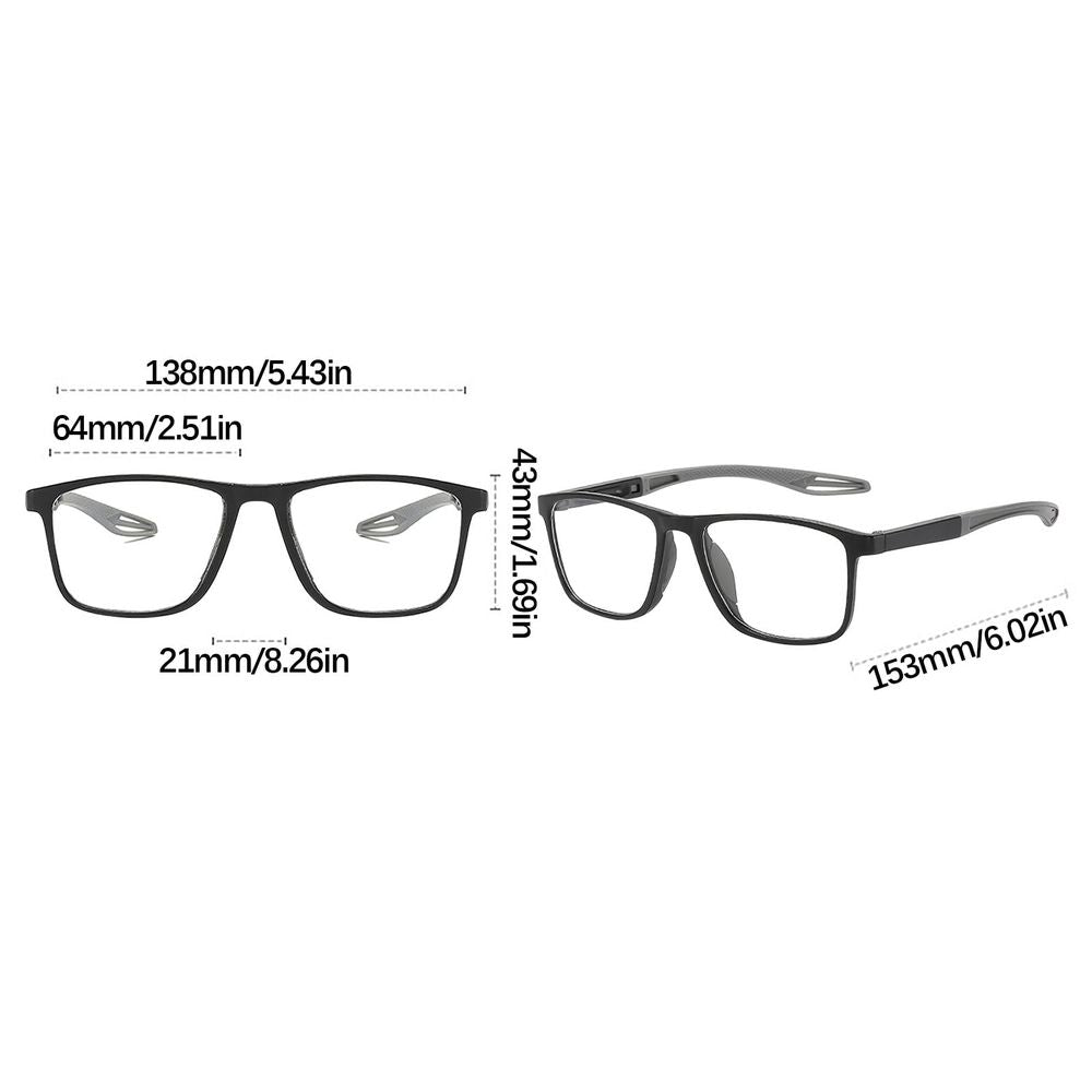 Sport Intelligent Photochromic Bifocal Reading Glasses Multi Focus Blue Light Blocking Presbyopia Glasses with Nose Pads for Men Women