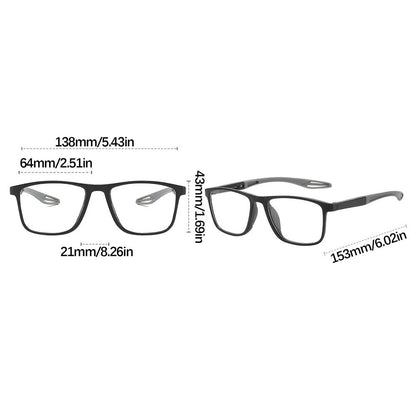 Sport Intelligent Photochromic Bifocal Reading Glasses Multi Focus Blue Light Blocking Presbyopia Glasses with Nose Pads for Men Women