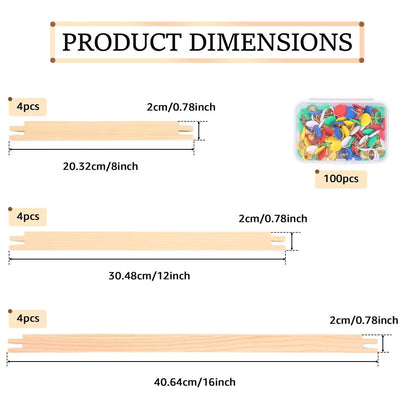 Needlepoint Stretcher Bars Tool Free Easy Assembly Comfortable to Touch and Safe Wood Stretcher Bar for Needlework for Crafts Art