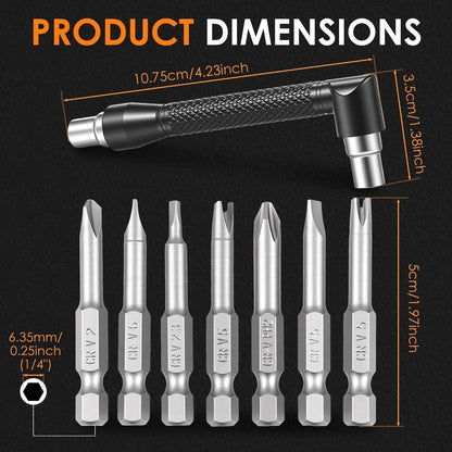 7Pcs Special Shaped Screwdriver Bit Set 1/4 inch Hex Shank CR V Steel Irregular Screwdriver U Shaped Y Type Triangular Bits for Home Repairs