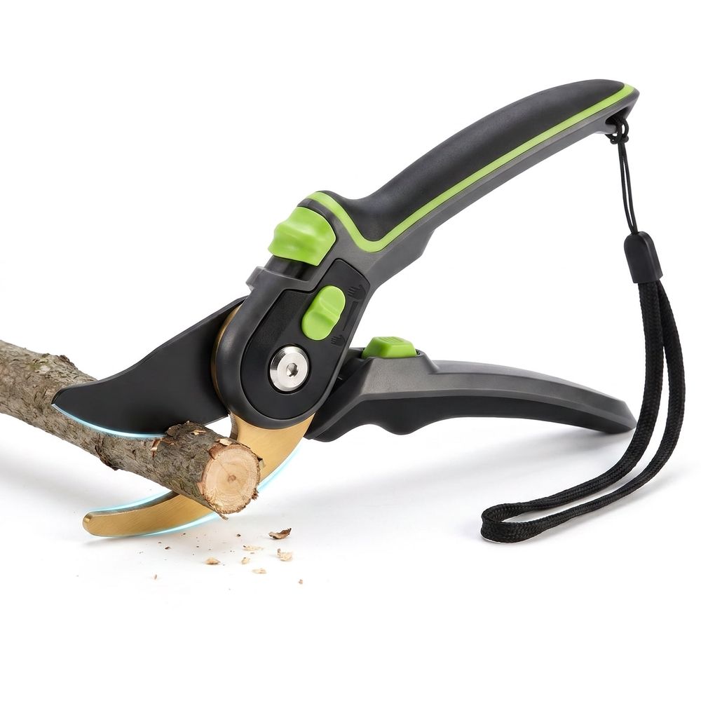 Pruning Shears, Professional Gardening Scissors with Safety Lock and SK5 Steel Blade Precise Gardening Clippers for 1 Inch Branch Shrub Rose