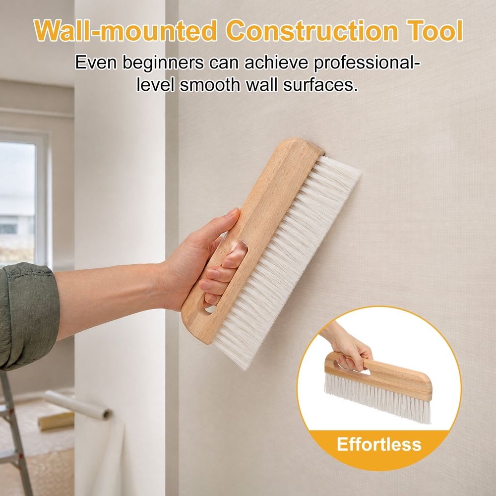 Concrete Brush – Water-Resistant, Acid- & Alkali-Resistant, Scratch-Free, Ideal for Tile Grout, Masonry & Paste Application