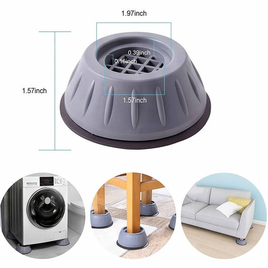 12Pcs Anti-Vibration Pads for Washing Machine and Appliances, Universal Shock-Absorbing & Noise-Reducing Non-Slip Rubber Feet Stabilizer, Stops Washer Dryer Moving (12pcs)