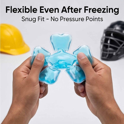 Cooling Gel Pack for Head, Gel Cooling Pack for Heat Relief 7.09 Inch Hard Hat Ice Liner Fits Catcher Helmets Sports Headwear Comfort Light Blue 4PCS