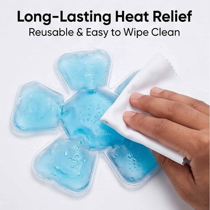 Cooling Gel Pack for Head, Gel Cooling Pack for Heat Relief 7.09 Inch Hard Hat Ice Liner Fits Catcher Helmets Sports Headwear Comfort Light Blue 4PCS
