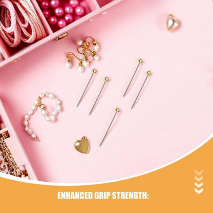 1000pcs Stainless Steel Straight Sewing Pins with Gold Ball Heads - Durable Dressmaking Pins for Tailoring and Crafting