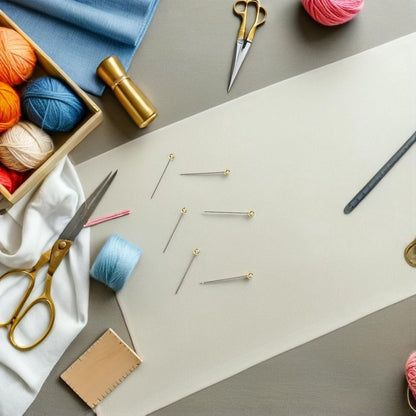 1000pcs Stainless Steel Straight Sewing Pins with Gold Ball Heads - Durable Dressmaking Pins for Tailoring and Crafting