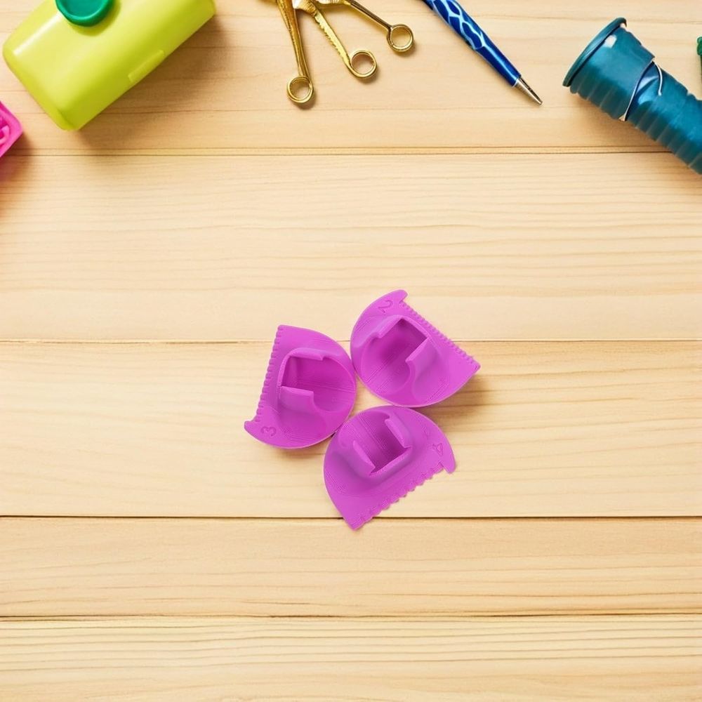 3pcs Mini Hand Sewing Rulers Plastic Seam Gauge Template for Quilting