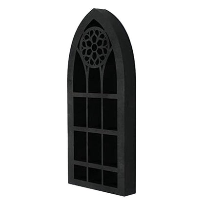 15.75"x7.87" Black Gothic Boho Floating Shelves