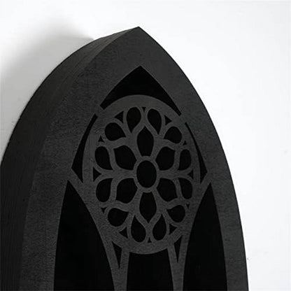 15.75"x7.87" Black Gothic Boho Floating Shelves