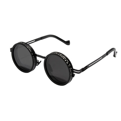 Adjustable Tint Polarized Sunglasses, Round Retro Rotation Sunglasses for Men Women, Polarized Shatterproof Lens for UV Protection, Driving Fishing Beach Outdoor Sports Eyewear Accessories