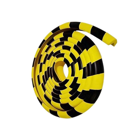 Wall Corner Guard,Self-Adhesive NBR Foam Safety Bumper 2m Yellow Black Warning Stripes for Garage Warehouse Edge Protection