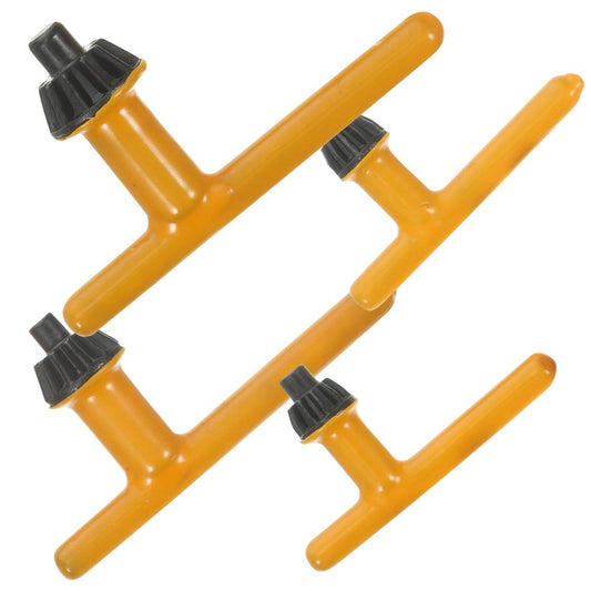 4-Piece Drill Press Clamping Wrench Set with Steel Construction and Ergonomic Orange Handles for Electric Drills
