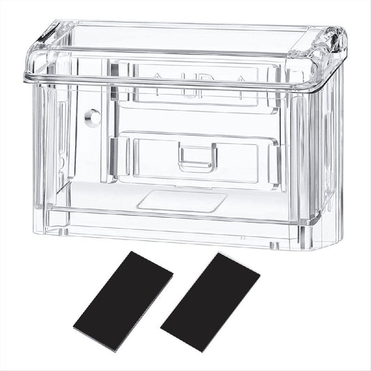 Outdoor Business Card Holder Wall Mount Acrylic Box Included Clear Peel and Stick for