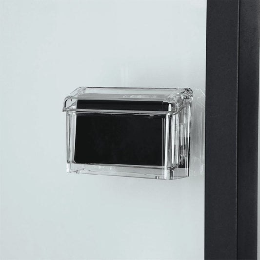 Outdoor Business Card Holder Wall Mount Acrylic Box Included Clear Peel and Stick for