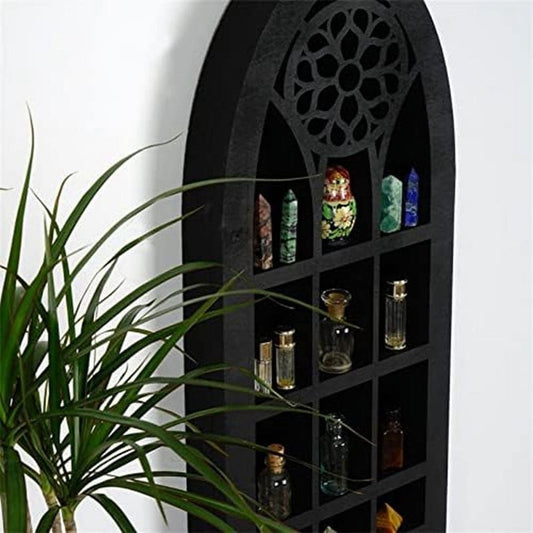 15.75"x7.87" Black Gothic Boho Floating Shelves