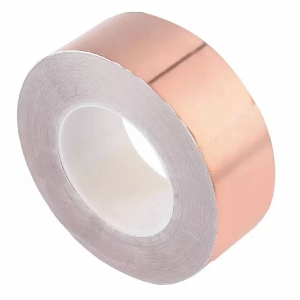 Copper Foil Tape with Conductive Adhesive - EMI Shielding for Guitars, Stained Glass Making, Electrical Repairs & DIY Electronics (Paper Circuits, Soldering)