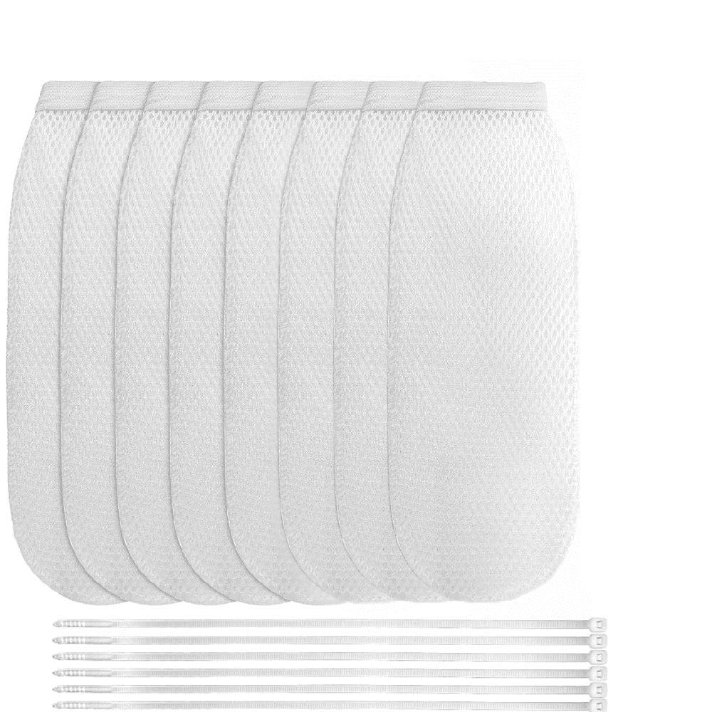 8Pcs Lint Trap for Washing Machine with 24Pcs Cable Ties, Easy and Effective Lint Filtration (White)