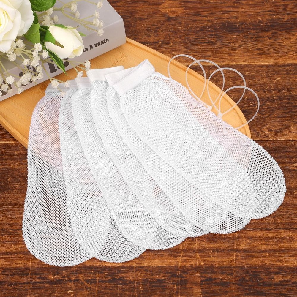 8Pcs Lint Trap for Washing Machine with 24Pcs Cable Ties, Easy and Effective Lint Filtration (White)