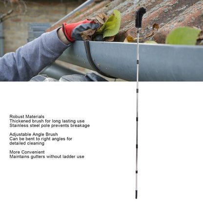 Rain Gutter Cleaning Tool Rain Gutter Cleaning Tool, Adjustable Gutter Cleaning Tool From Ground with Rotating Mirror for Outdoor Cleanup