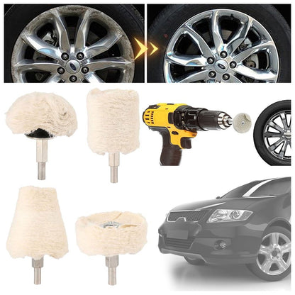 Buffing Pads,4-Piece Polishing Wheel Kit,Buffing Pads for Drill Attachment, Metal/Stainless Steel/Chrome Restoration,Professional Mop Discs for Angle Grinder
