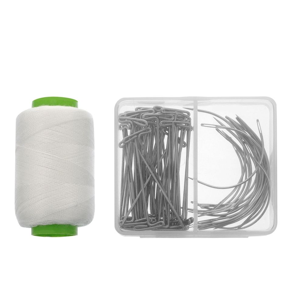 20 C Curved Needles Weaving Needles for Hair White Steel Indoor Use