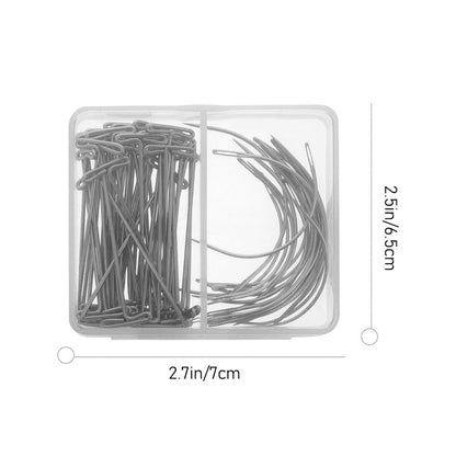 20 C Curved Needles Weaving Needles for Hair White Steel Indoor Use