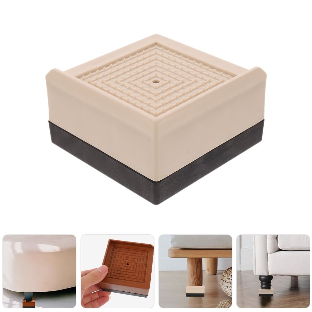 4pcs Bed Furniture Risers Heavy Duty Plastic Lifts for Beds and Legs