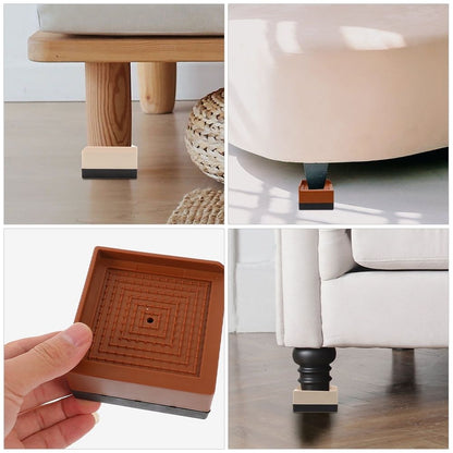 4pcs Bed Furniture Risers Heavy Duty Plastic Lifts for Beds and Legs