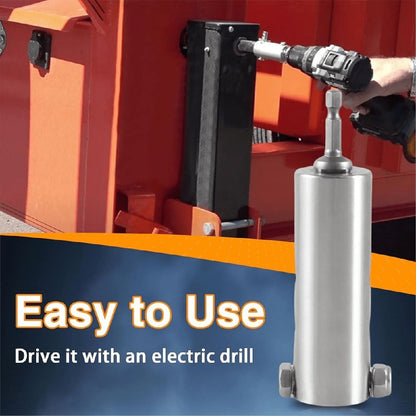 Stainless Steel Trailer Jack Electric Drill Adapter with 2pc 12inch Socket Adapter Bit Compatible with Jack Drive Shaft