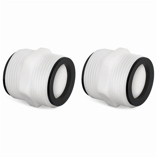 2pcs 1.5Inch to 1.5Inch Pool Hose Connector - Pool Hose Adapter for Above Ground Swimming Pool Hose and Filter Pumps,2 x Pool Hose Connector,White