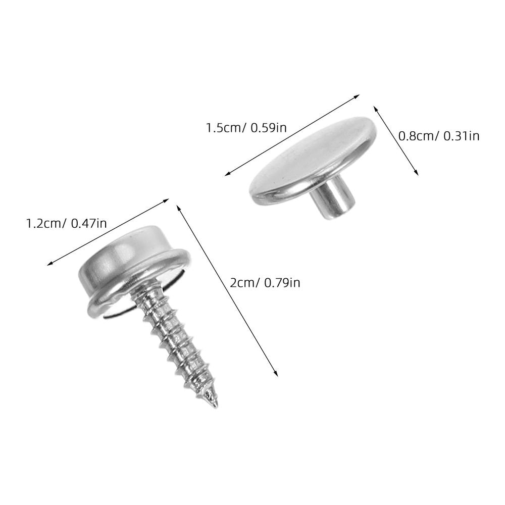 90Sets Snap Fasteners Kit for Fabric Sewing Durable Stainless Steel Canvas Snap Buttons
