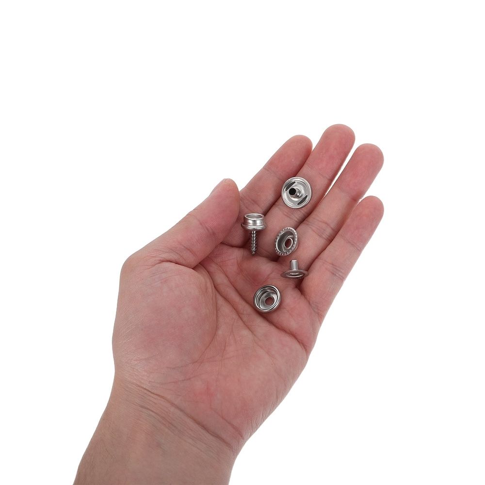 90Sets Snap Fasteners Kit for Fabric Sewing Durable Stainless Steel Canvas Snap Buttons